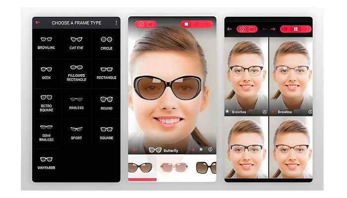 App Chọn Kính Phù Hợp Với Khuôn Mặt: Giải Pháp Công Nghệ 2025 4 App chọn kính phù hợp với khuôn mặt - thử kính ảo qua camera