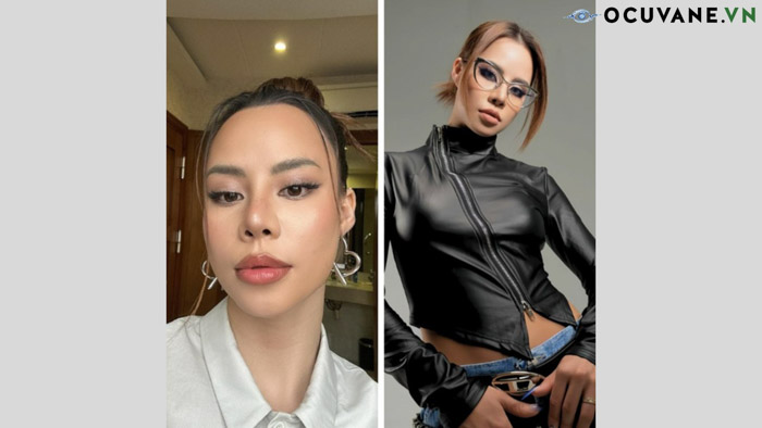 Kính mắt mèo hợp với khuôn mặt nào? Lưu ý và cách chọn kính 2025 3 Kính mắt mèo cho mặt dài