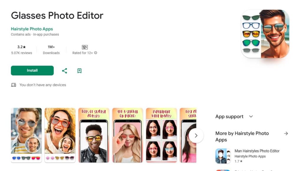 App Chọn Kính Phù Hợp Với Khuôn Mặt: Giải Pháp Công Nghệ 2025 7 Glasses - Photo Editor