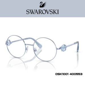 gọng kính cận nữ tròn Swarovski