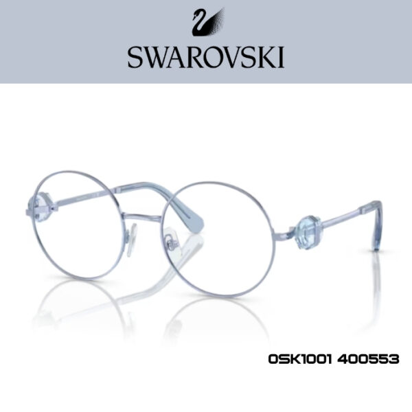 gọng kính cận nữ tròn Swarovski