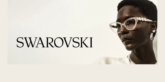 thương hiệu gọng kính cận nữ tròn SWAROVSKI