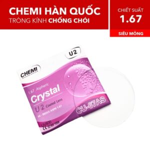tròng kính 1.67 Chemi siêu mỏng U2