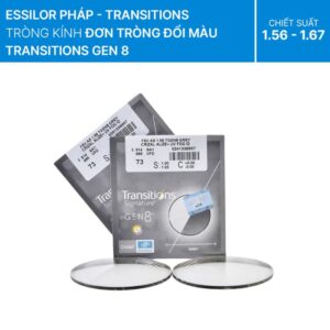 tròng kính đổi màu Essilor Transitions Gen 8 đơn tròng